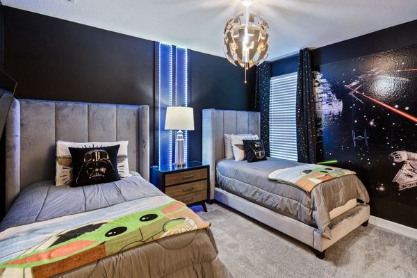 Two Twins Bedroom 3 Upstairs
Shared Bathroom
Star Wars Theme