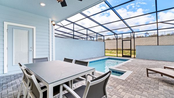 Patio Dining
Pool Faces West