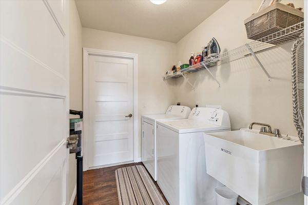 Laundry with full-size washer & dryer and garage access