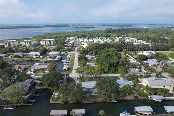 Aerial view of canal and access to Lemon Bay (Boat lift not available)