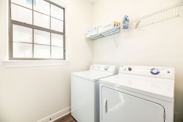 For your convenience, the villa has a full-sized washer and dryer