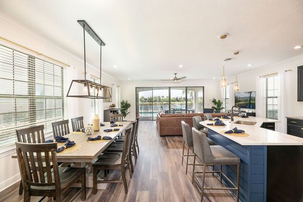 Rich tones and modern, rustic charm greet you as you step into Golden Dream's large open concept living area