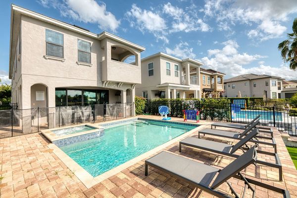 The home has a child safety pool fence for added protection