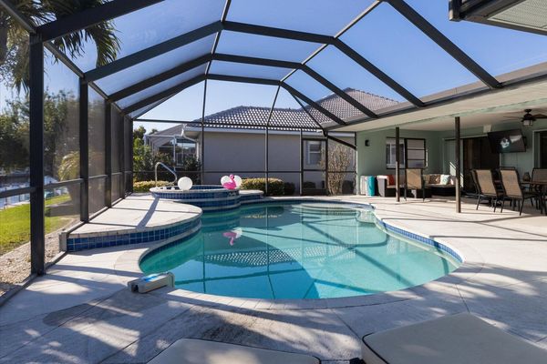 Large pool and spa on the private pool deck.