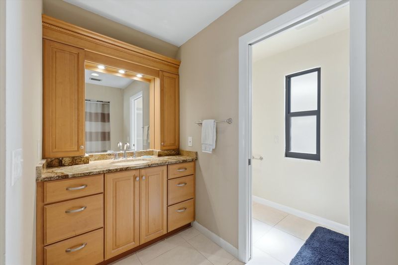 Master bathroom ensuite with walk-in shower and double vanities