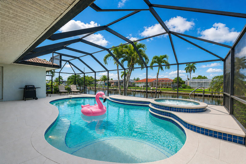 3 bedroom, 2 bathroom waterfront home with private pool and boat dock in Punta Gorda, FL