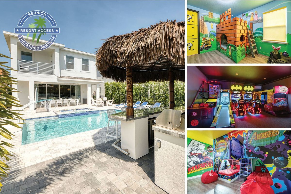 Welcome to Golden Bear Oasis, a 6-bed, 5.5-bath villa in Reunion Resort! | Photos updated: June 2022 |