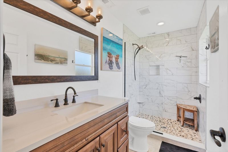 Bathroom 1 with walk-in shower