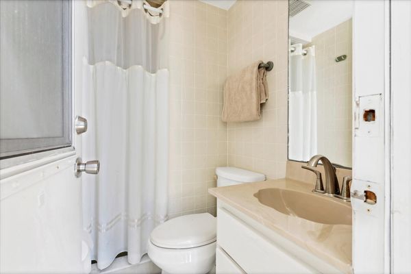 Pool bathroom with walk-in shower