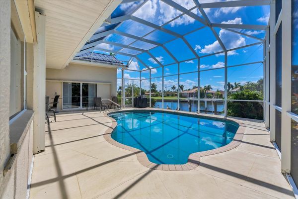 Sparkling pool overlooking the canal