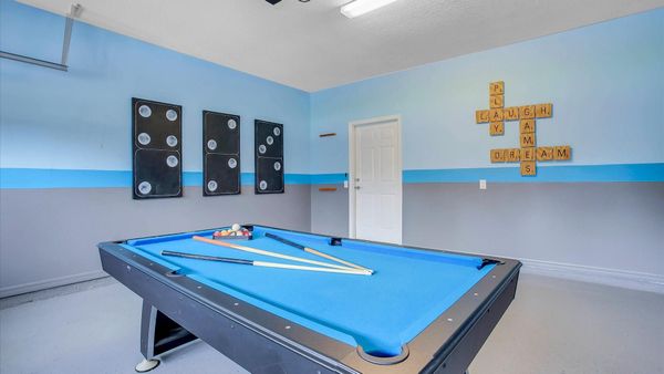 Game Room
Pool Table
Pac Man Video Arcade-not shown
Has AC
