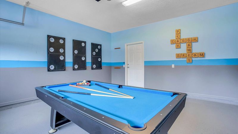Game Room
Pool Table
Pac Man Video Arcade-not shown
Has AC