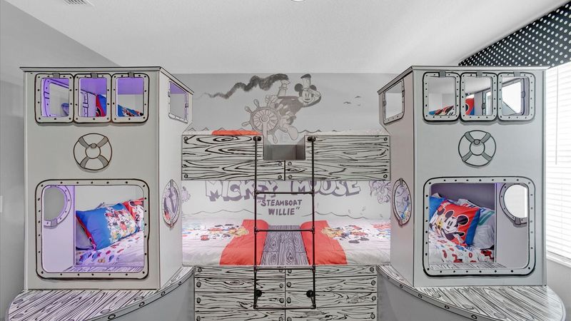 Four Double Beds 
Bunk Bedroom 4 (Angle)