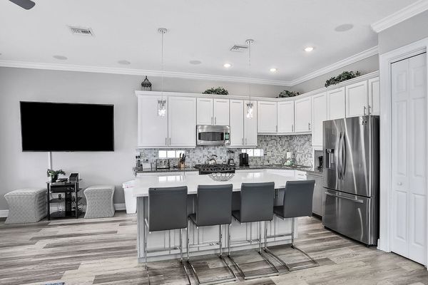 Find additional seating at the breakfast bar