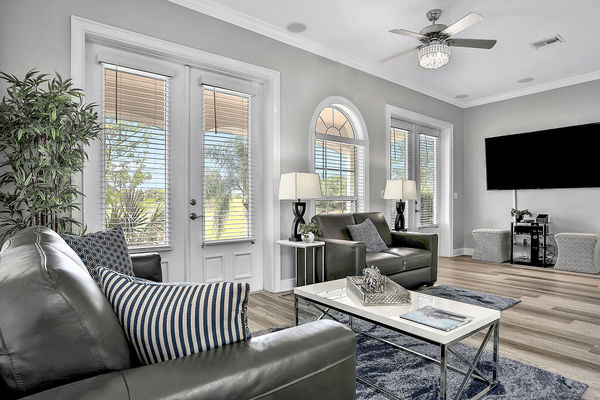 The comfortable sofas in the living room are a great place to gather