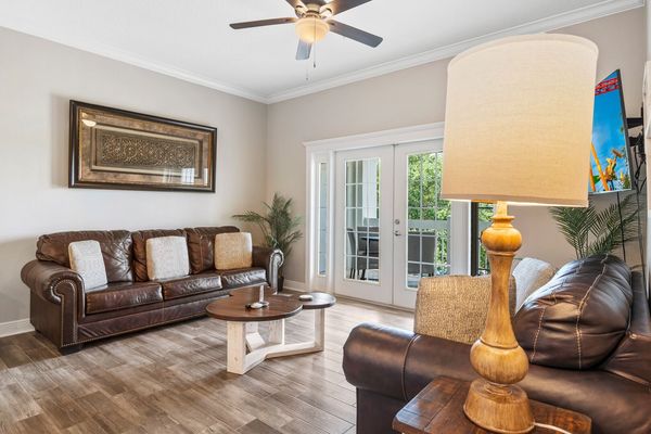Cozy up on the comfortable sofas in the living room