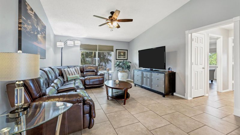 Cozy up in the comfortable family room space