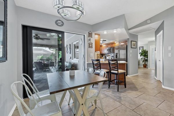 Breakfast table overlooking the lanai