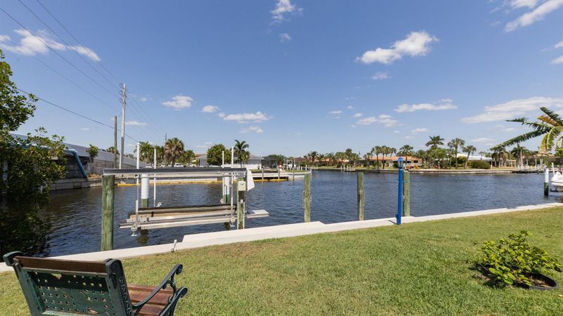 Spacious backyard leading to the boat dock. Dock size 6' x 30' (Boat lift not available)