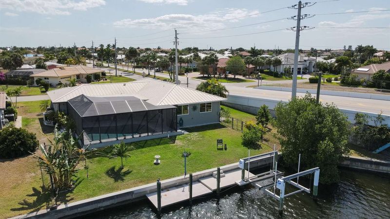 Spacious backyard area. Dock size 6' x 30' (Boat lift not available)