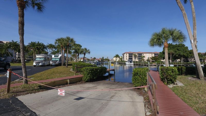 Boat ramp access to the canal