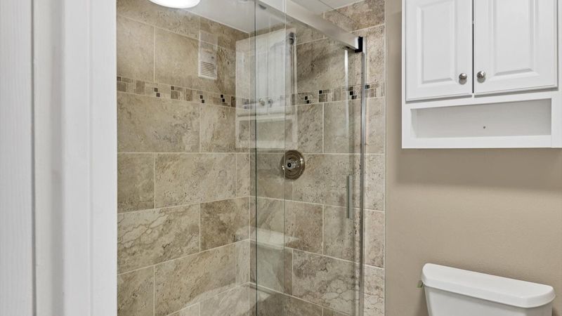 Walk in shower in master bathroom