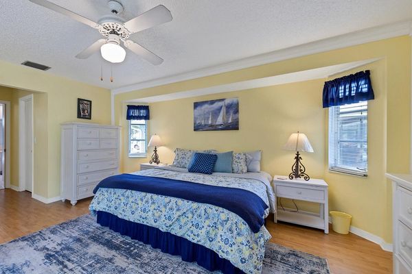 Master bedroom with king bed and ensuite