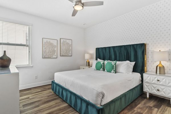 Bask in the bedroom's elegance, crafted for restful sleep and personal retreat.