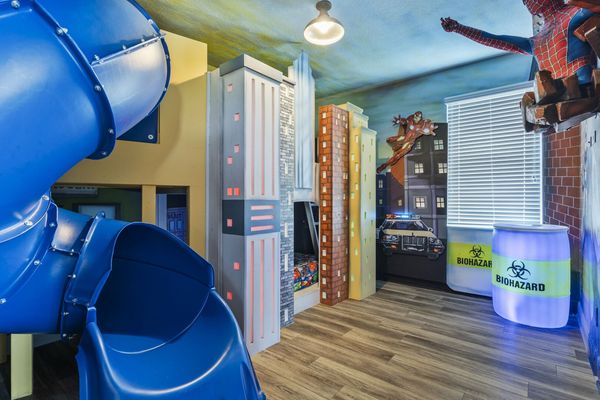 Both themed bedrooms feature characters from some of your favorite movies
