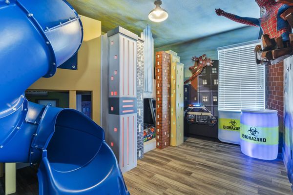 Both themed bedrooms feature characters from some of your favorite movies