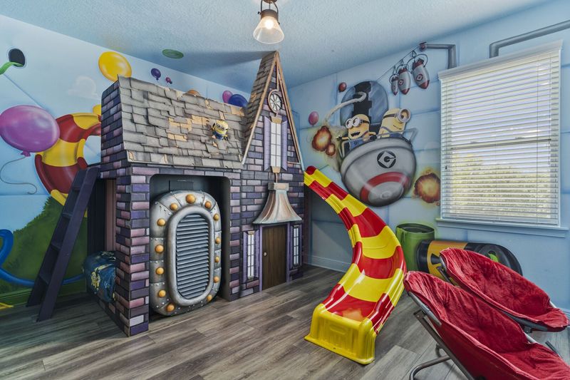 Kids will love their immersive bedroom with custom bunk beds