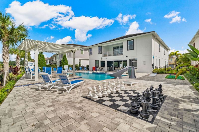 Enjoy a game of life-sized chess, mini golf  or ping pong by the pool