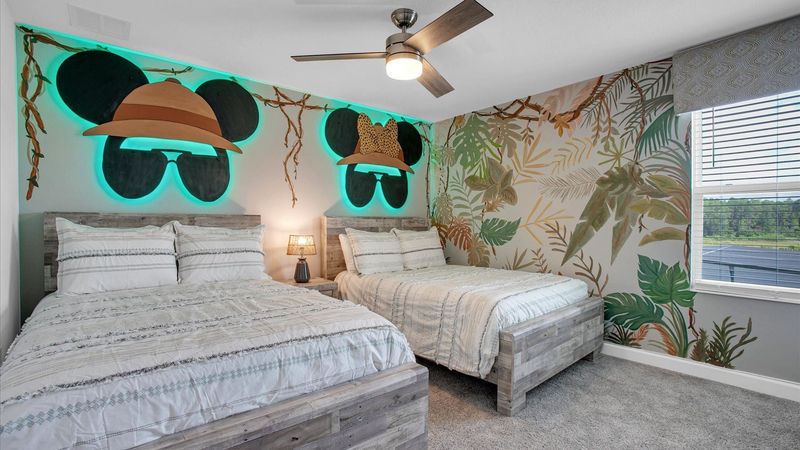 Two Doubles Bedroom 6 Upstairs
Mickey Safari Theme
43" Smart TV