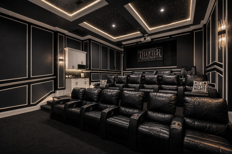 200" screen, stunning HDR visuals, and a cutting-edge 4K Laser projecor, seats for up to 24 guests