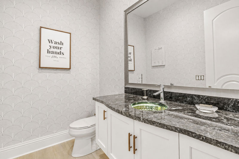 Adjoining half bath