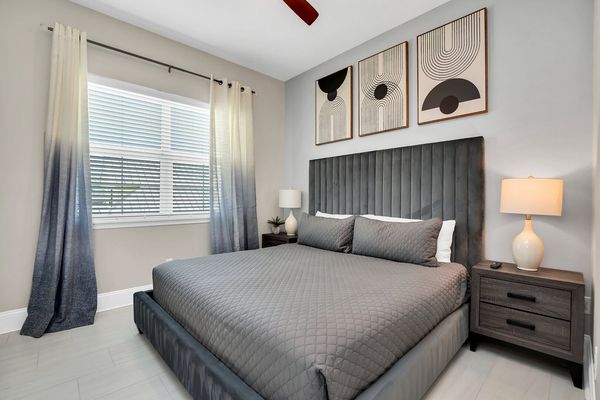 A king master suite located on the second floor