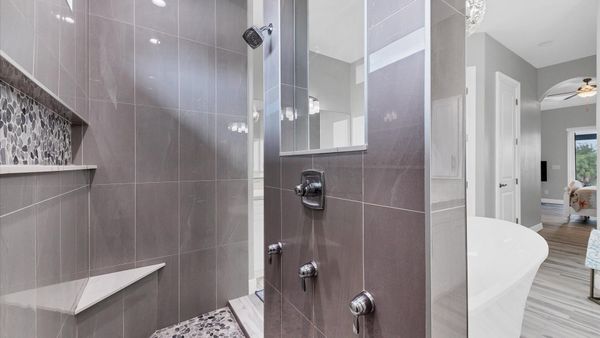 Beautiful shower in master bathroom