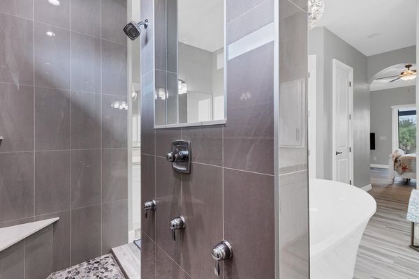 Beautiful shower in master bathroom