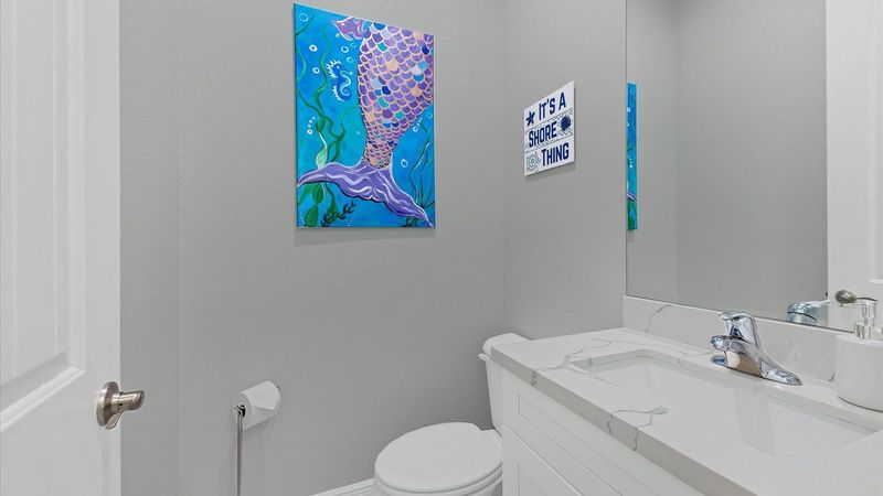 Half bath off the laundry room