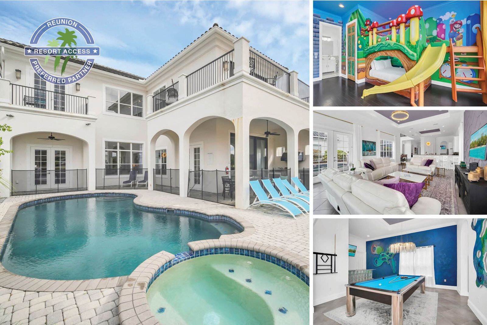 Vacationers Delight is a 5 bedroom, 5.5 bathroom home located in the prime location of Reunion Resort! | Photos updated: January 2024