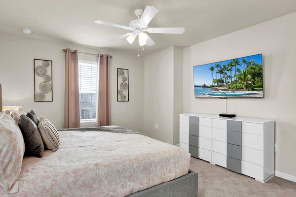 King Suite Bedroom 2 (Angle)
55" Roku TV