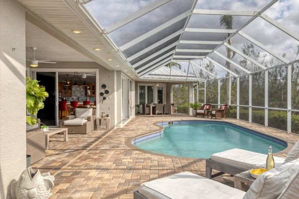 Private pool overlooks the canals