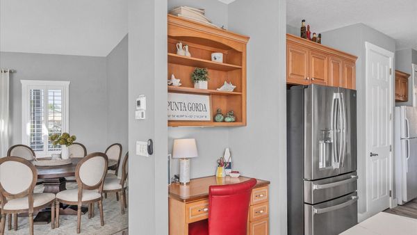 Built in desk in the kitchen