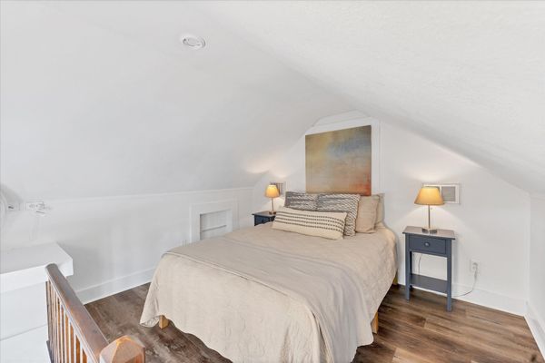 Loft bedroom with queen bed
