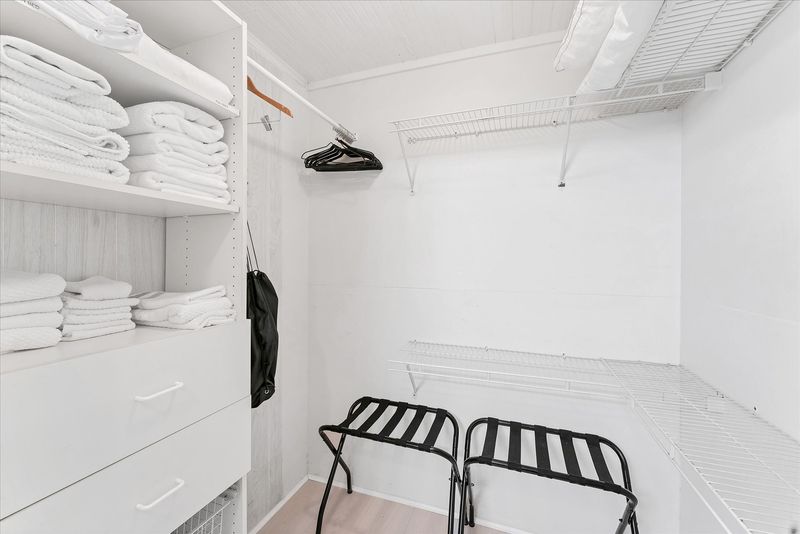 Spacious walk-in closet