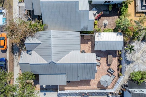 Aerial of office/loft with back patio