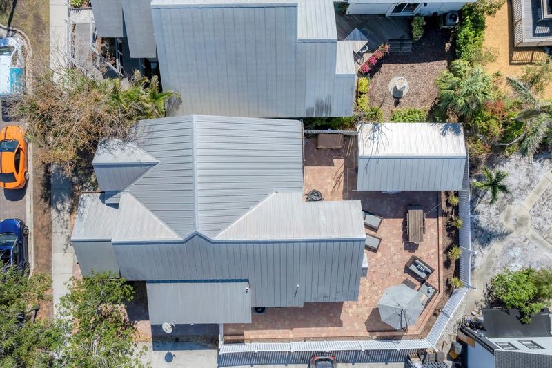 Aerial of office/loft with back patio