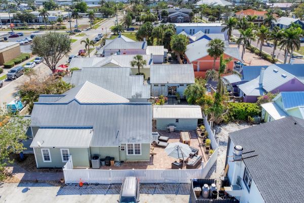 Aerial of office/loft with back patio