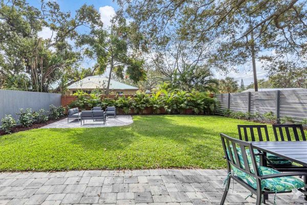Beautifully landscaped backyard