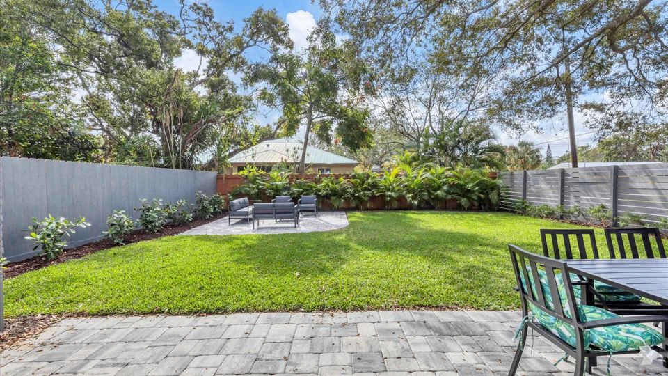 Beautifully landscaped backyard